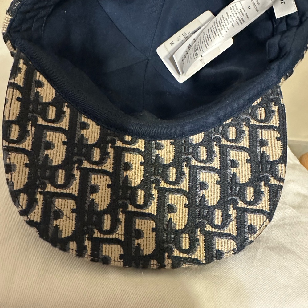 Dior Navy and Beige Monogram Hat - Picture 5 of 5